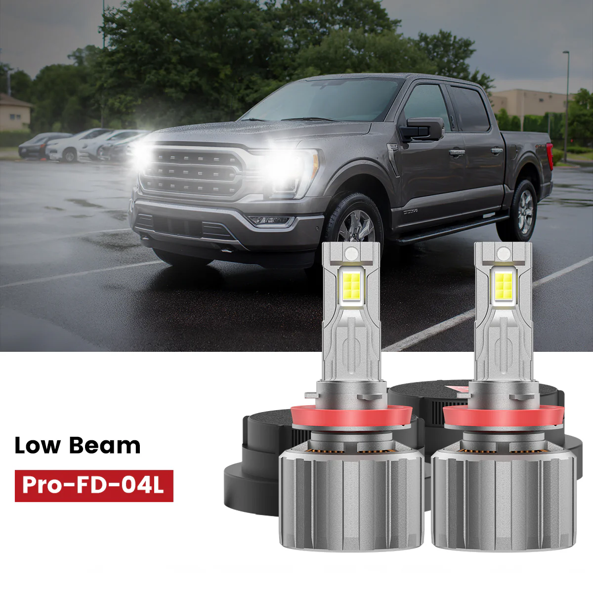 Fit for 2018-2023 Ford F-150 Custom H11 9005 LED Bulbs w/ Dust Cover | Pro-DC Series - Image 12