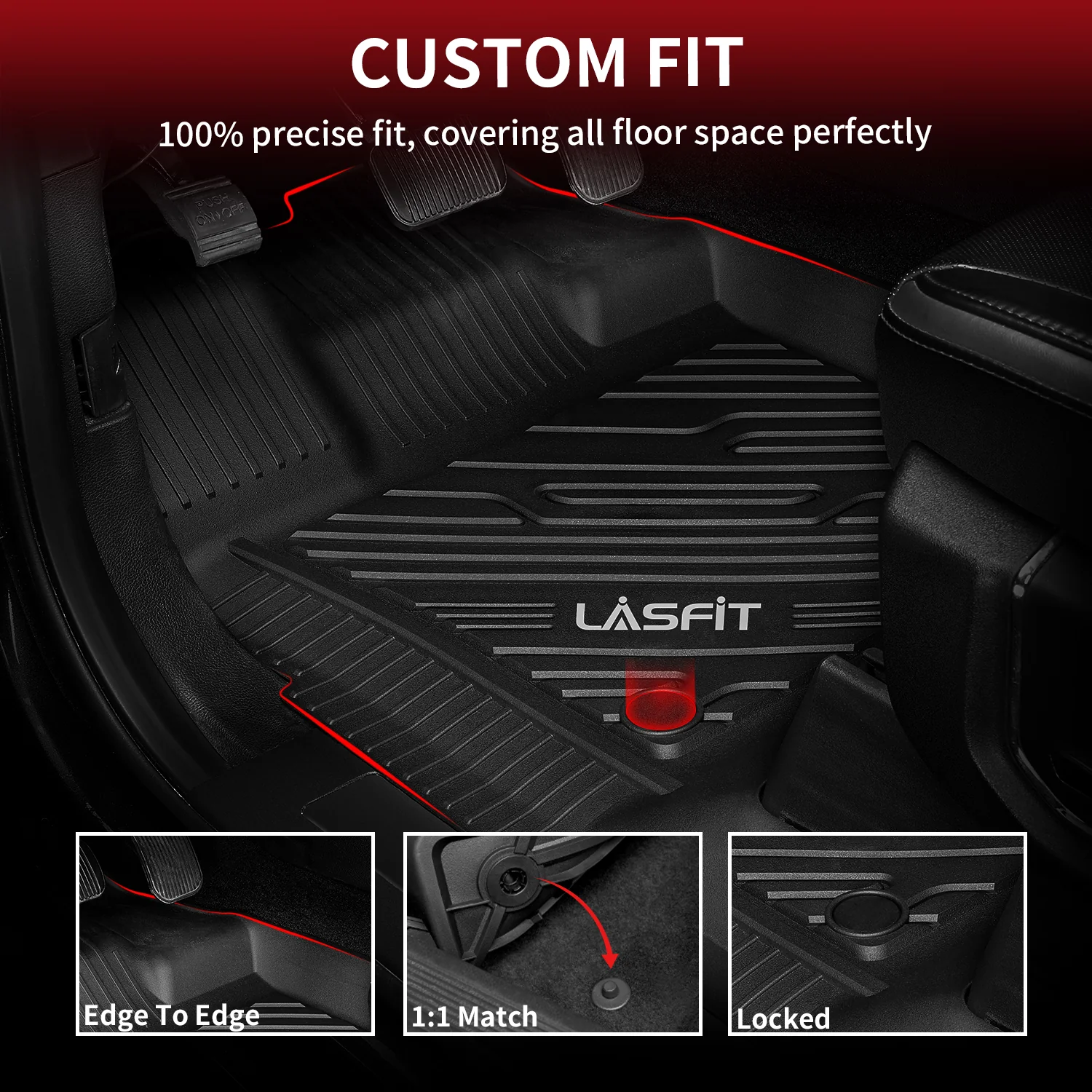 Fit for 2015-2026 Ford F-150 & 22-26 Lightning Models Floor Mats, Fit Carpet Floor & 1st Row Bucket Seat - Image 13