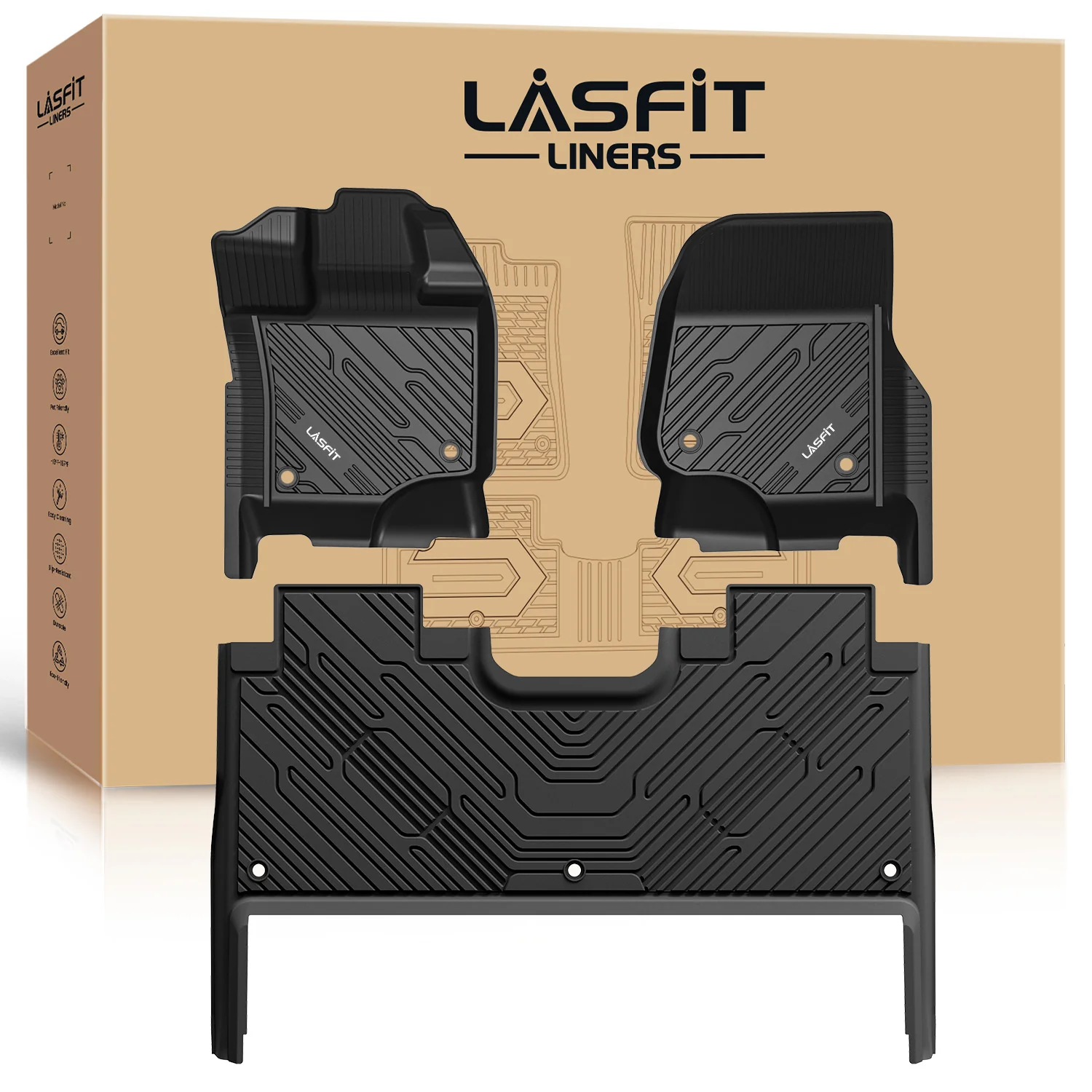 Fit for 2015-2026 Ford F-150 & 22-26 Lightning Models Floor Mats, Fit Carpet Floor & 1st Row Bucket Seat - Image 18