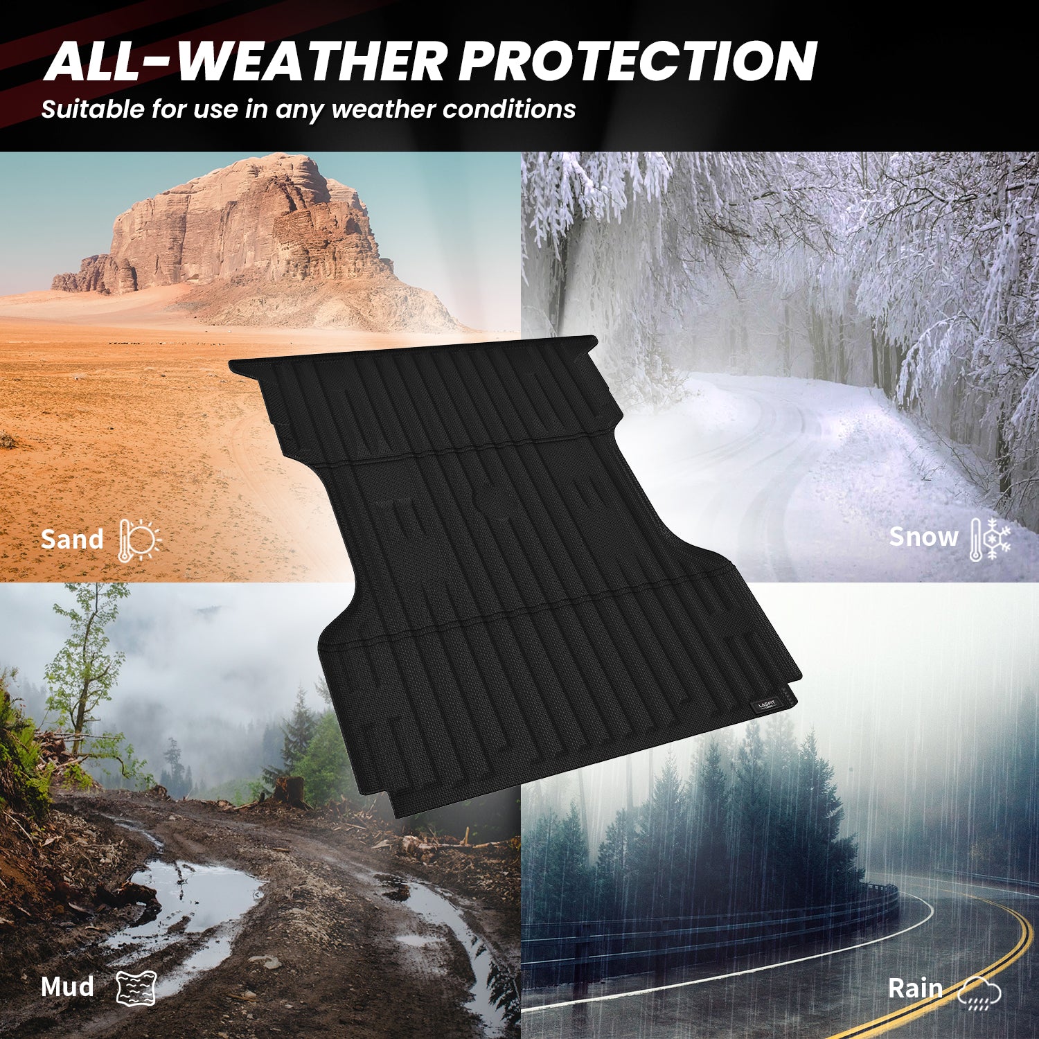 Fit for 2009-2016 Ford F-250 F-350 F-450 6.75FT(81") Heavy Duty Truck Bed Mat, Not Fit Drop-in liners - Image 6