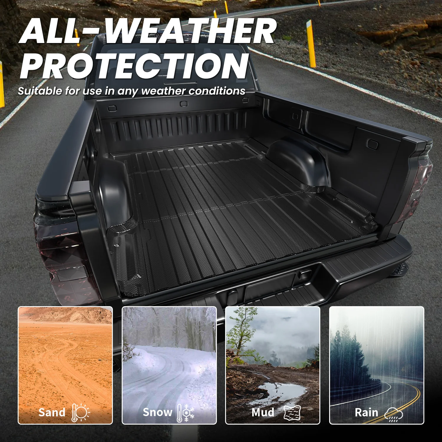 Fit for 2011-2019 GMC Sierra 2500HD 3500HD Heavy Duty 6.5FT(Standard Box) Bed Mat - Image 5