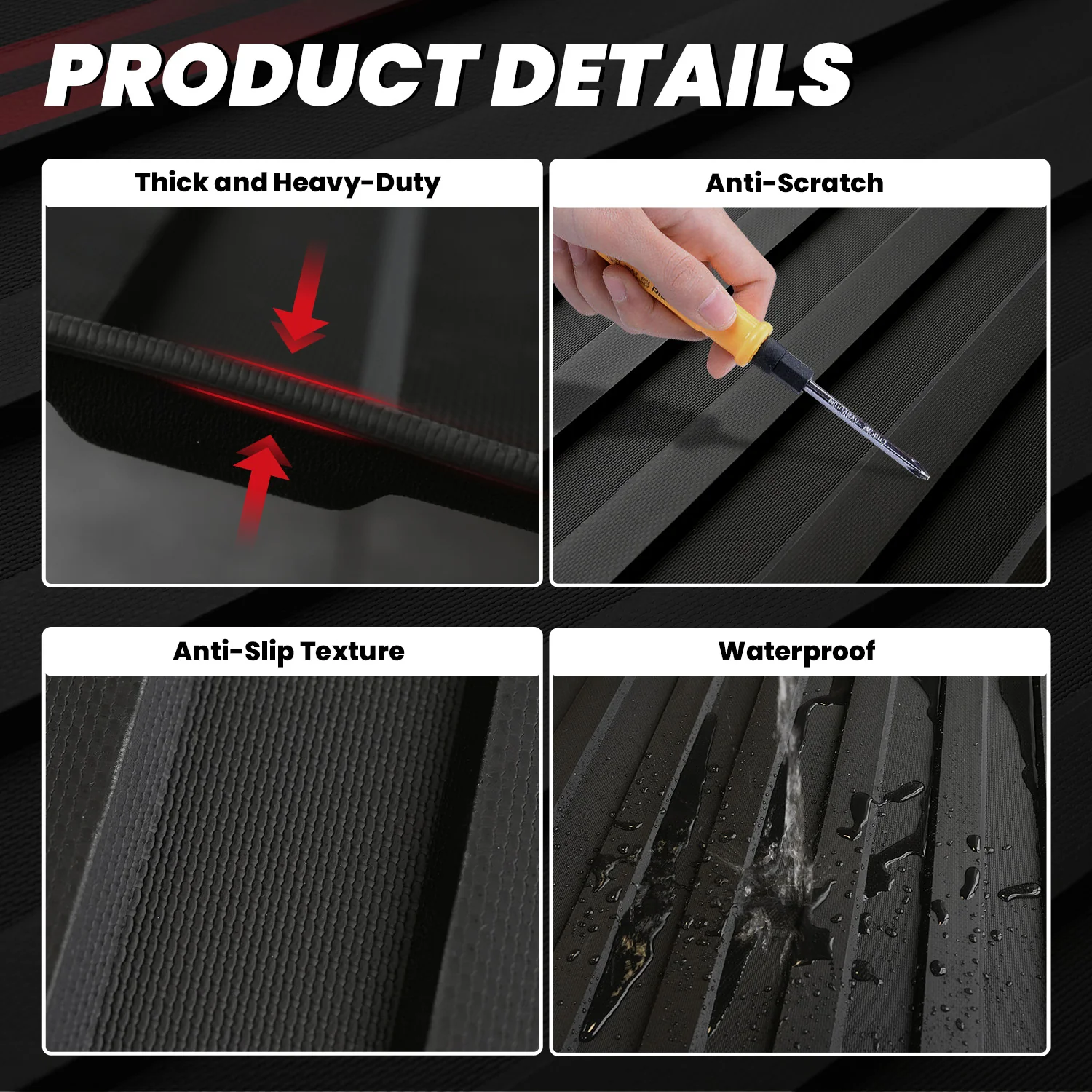 Fit for 2011-2019 GMC Sierra 2500HD 3500HD Heavy Duty 6.5FT(Standard Box) Bed Mat - Image 8