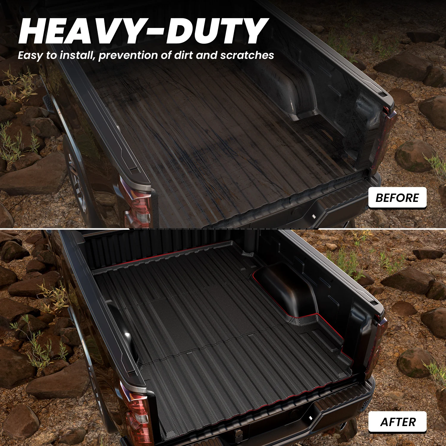 Fit for 2020-2026 GMC Sierra 2500HD 3500HD 6.8FT Bed Mat or Tailgate Mat, Not for 5th Wheel Package - Image 6