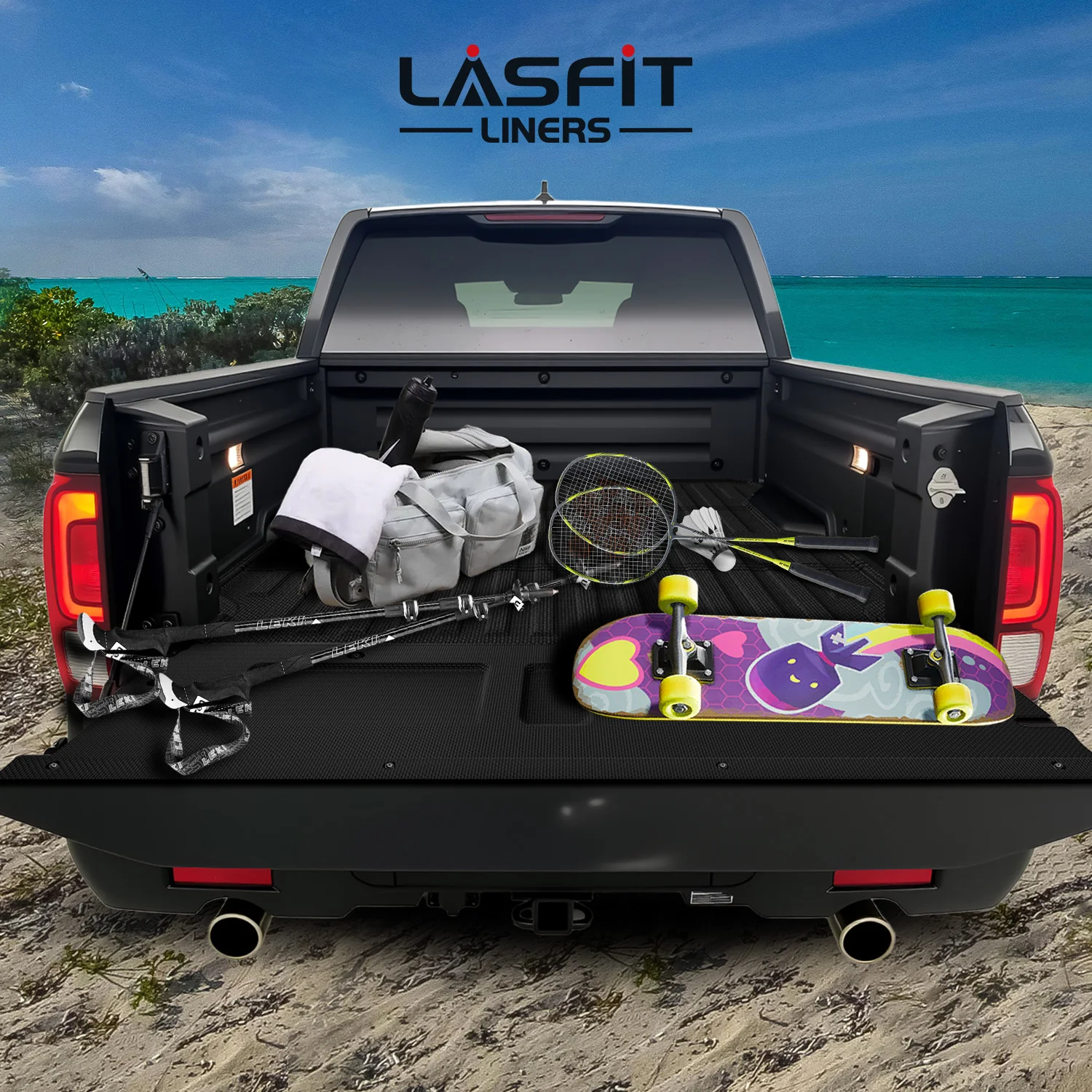 Fit for 2017-2026 Honda Ridgeline 5.3FT(64") Heavy Duty Truck Bed Mat or Tailgate Mat, Not Fit Drop-in liners - Image 13