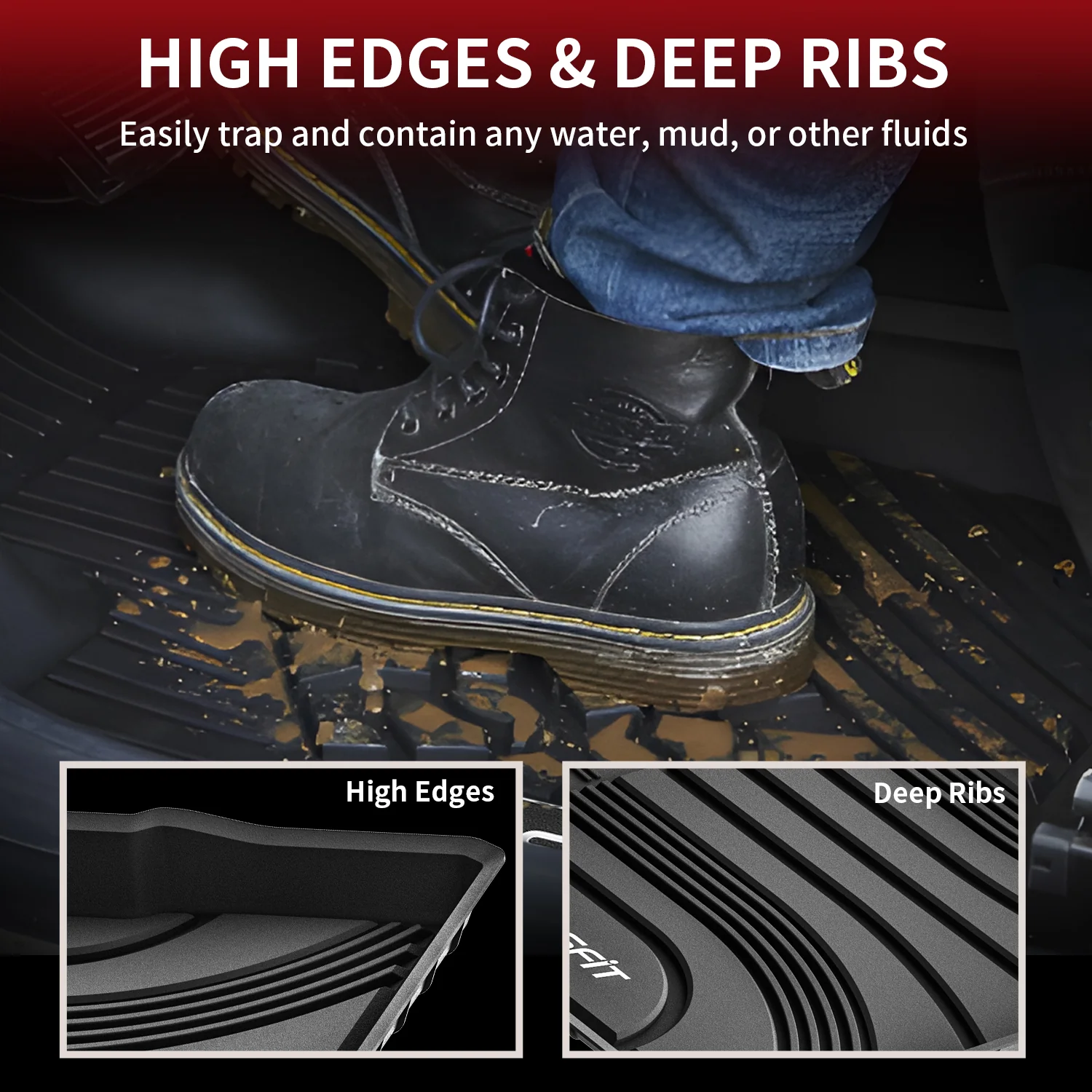 Fit for 2021-2023 Hyundai Santa Fe Floor Mats & Cargo Mat Set or Floor Mats Only - Image 13