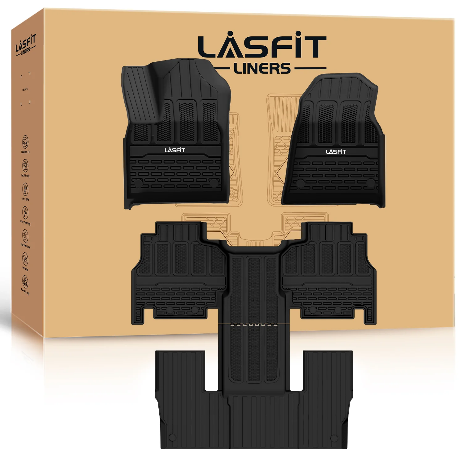Fit for 2022-2025 Jeep Grand Wagoneer Floor Mats, Fit 7-seater Only - Image 10