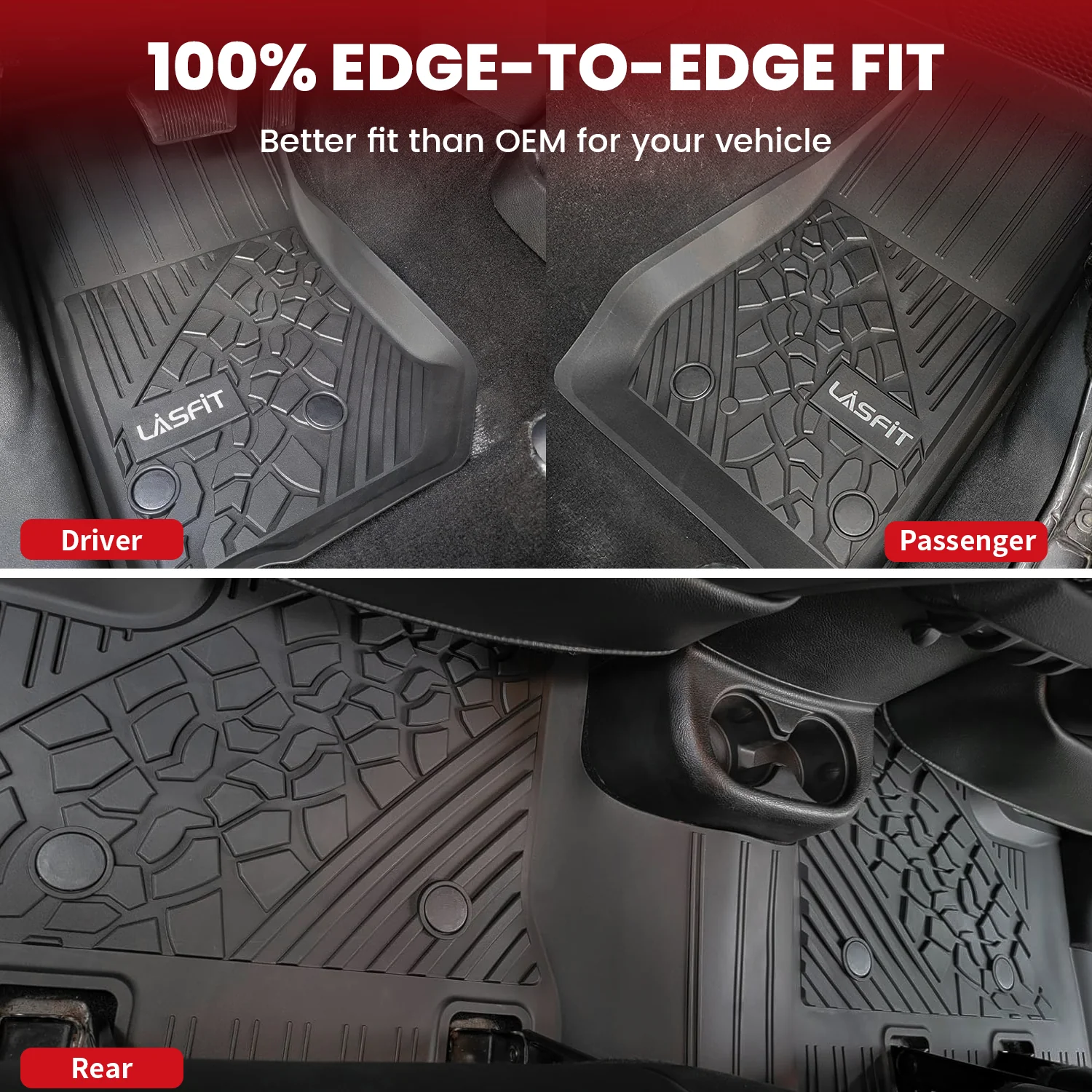 Fit for 2014-2018 Jeep Wrangler JK Floor Mats or Cargo Mat, For 4 Doors Only - Image 13
