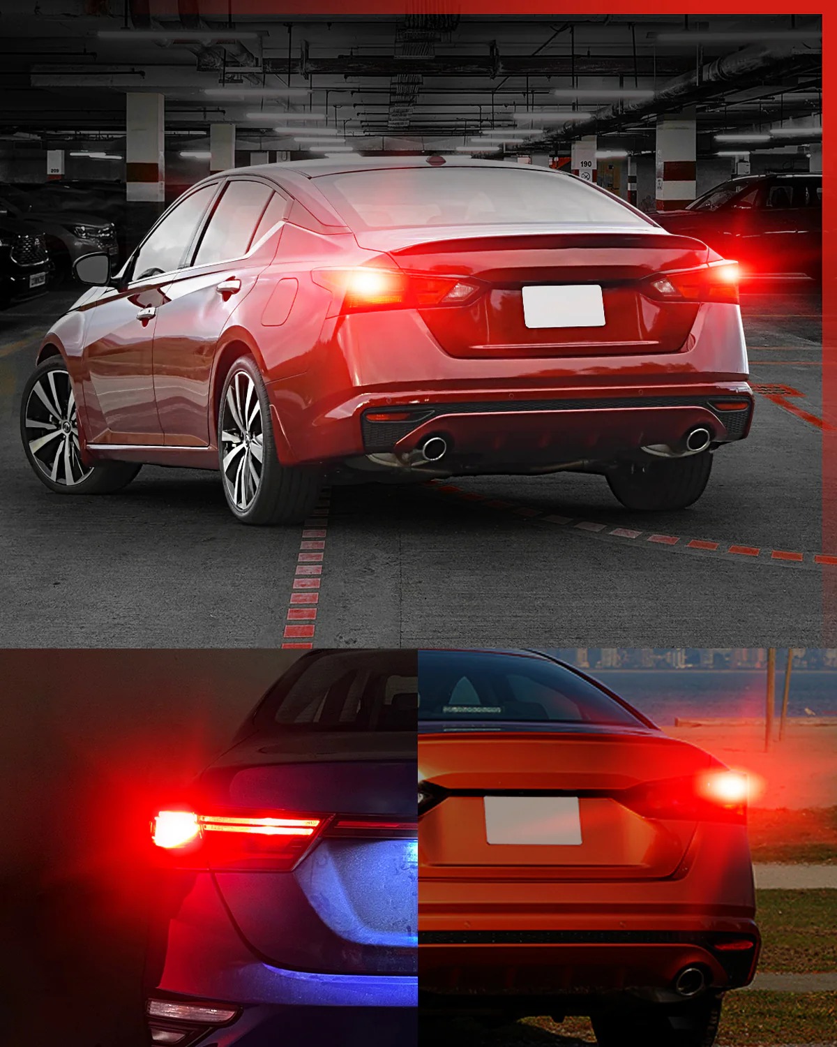 7443 7440 7444 LED Brake Tail Stop Parking Light Bulb | Brilliant Red, 2 Bulbs | Upgraded L2 Series - Image 10