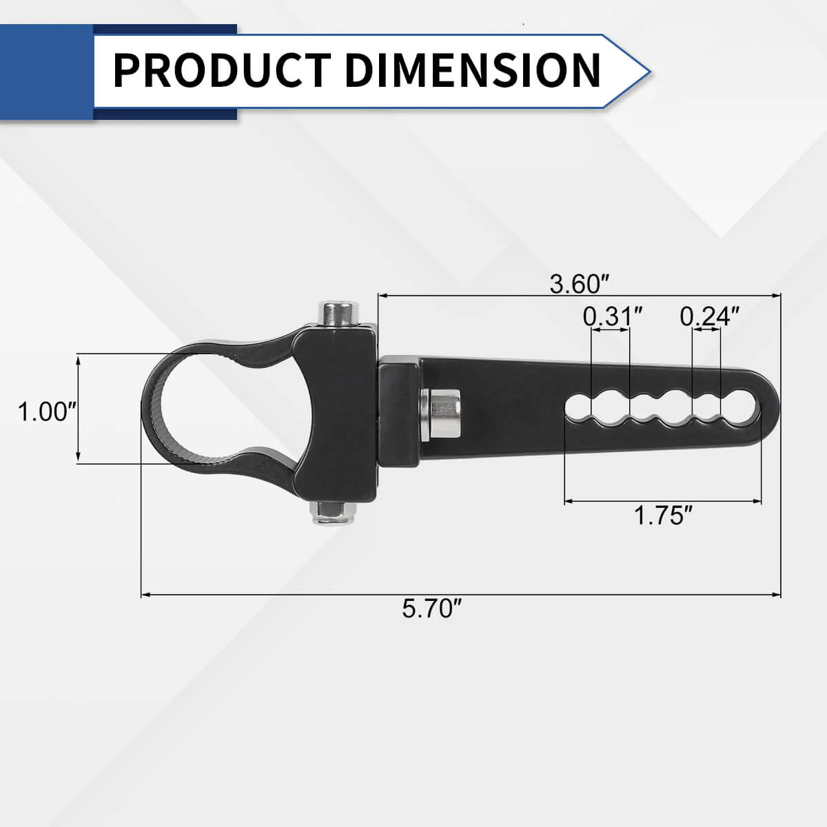 Adjustable Universal LED Light Mounting Clamps For Off Road LED Light Bar Pods | LASFIT - Image 7