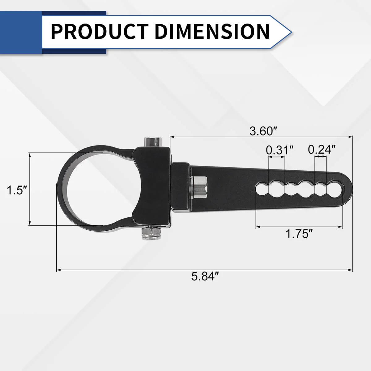 Adjustable Universal LED Light Mounting Clamps For Off Road LED Light Bar Pods | LASFIT - Image 9