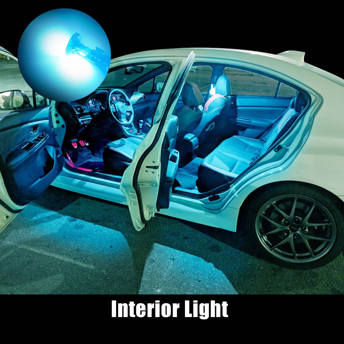 158 192 194 168 W5W LED Dome Map Trunk Side Marker Lights | Ice Blue, 2 Bulbs - Image 7