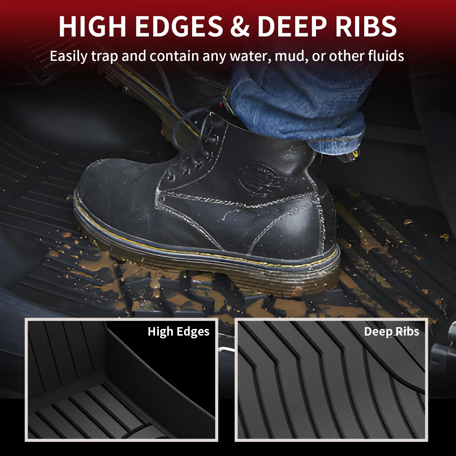 Fit for 2015-2021 Mercedes-Benz C-Class Floor Mats, Fit Sedan ONLY - Image 5
