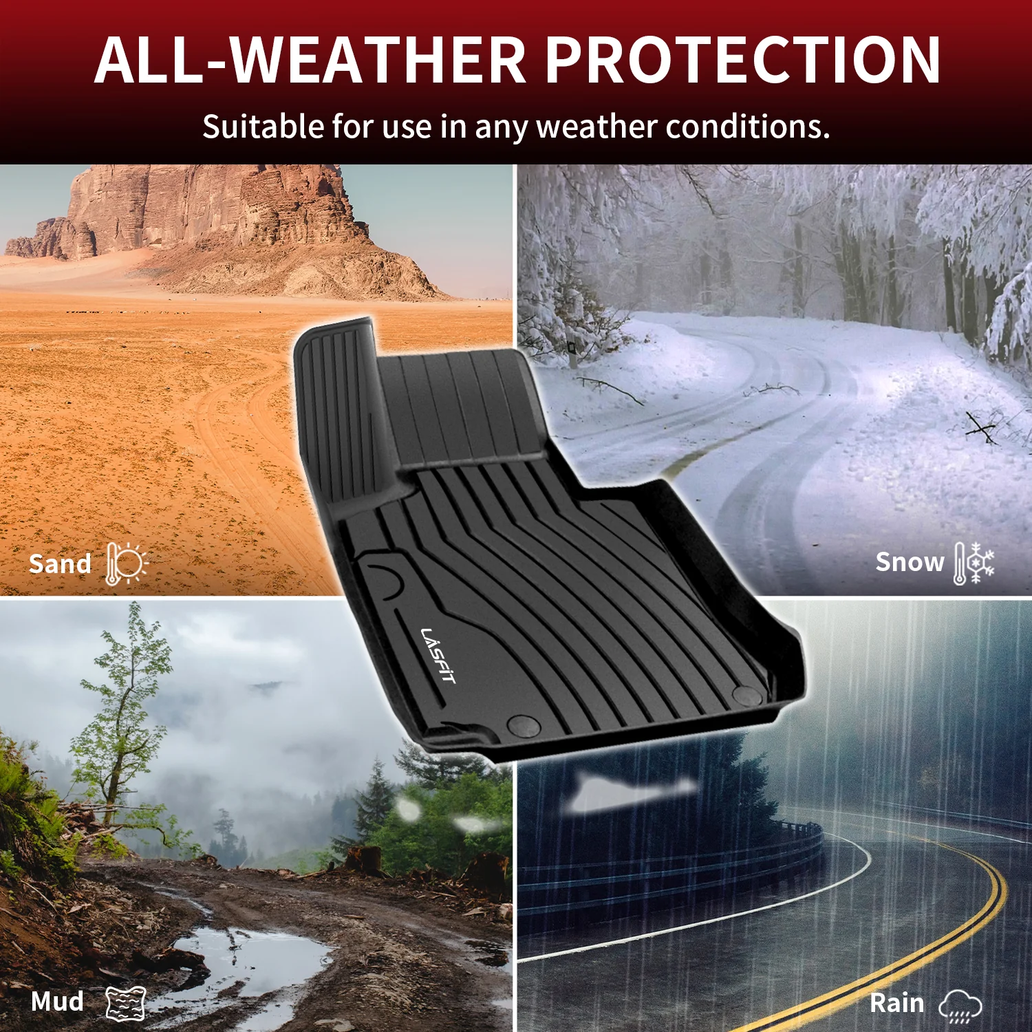 Fit for 2016-2022 Mercedes-Benz GLC TPE Material Floor Mats or Cargo Mat - Image 8