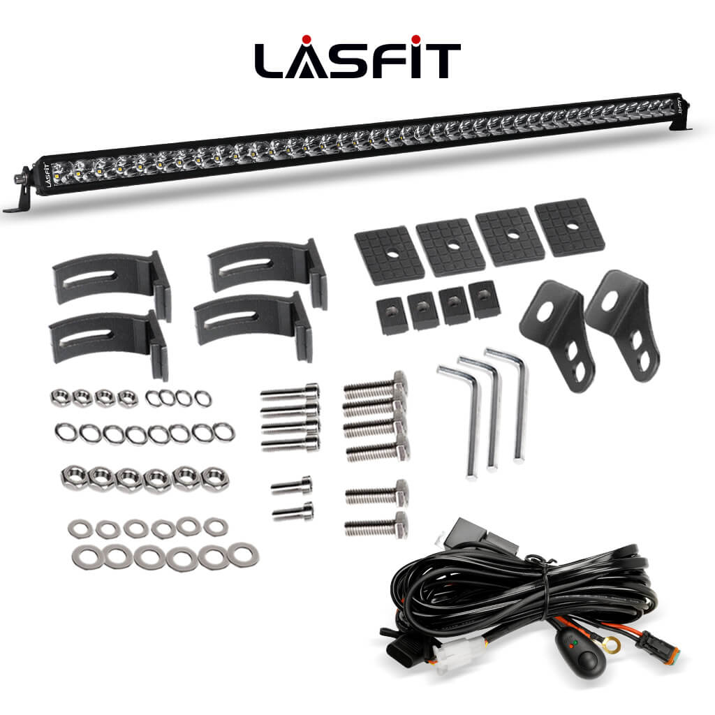 LASFIT Off-Road LED Light Bars 12 22 32 42 52 Inch Spot Flood Combo Single Row - White - Image 43