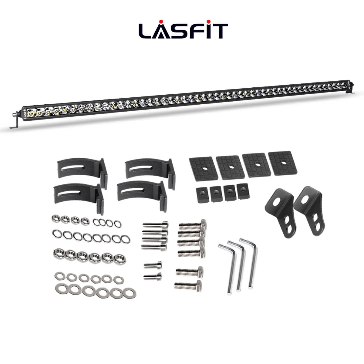 LASFIT Off-Road LED Light Bars 12 22 32 42 52 Inch Spot Flood Combo Single Row - White - Image 44