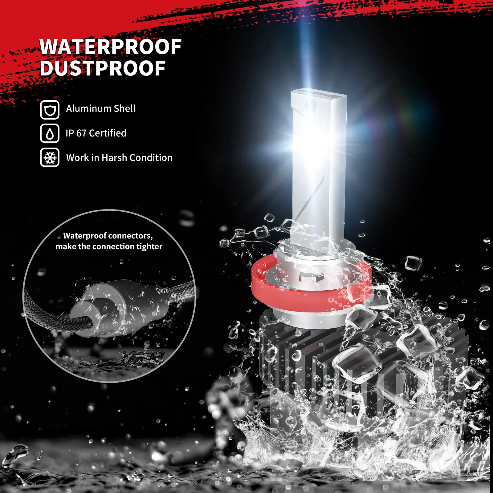 Fit for Toyota 4Runner 2014-2020 Custom H11 LED Bulbs with Dust Cover | Pro-DC Series - Image 6