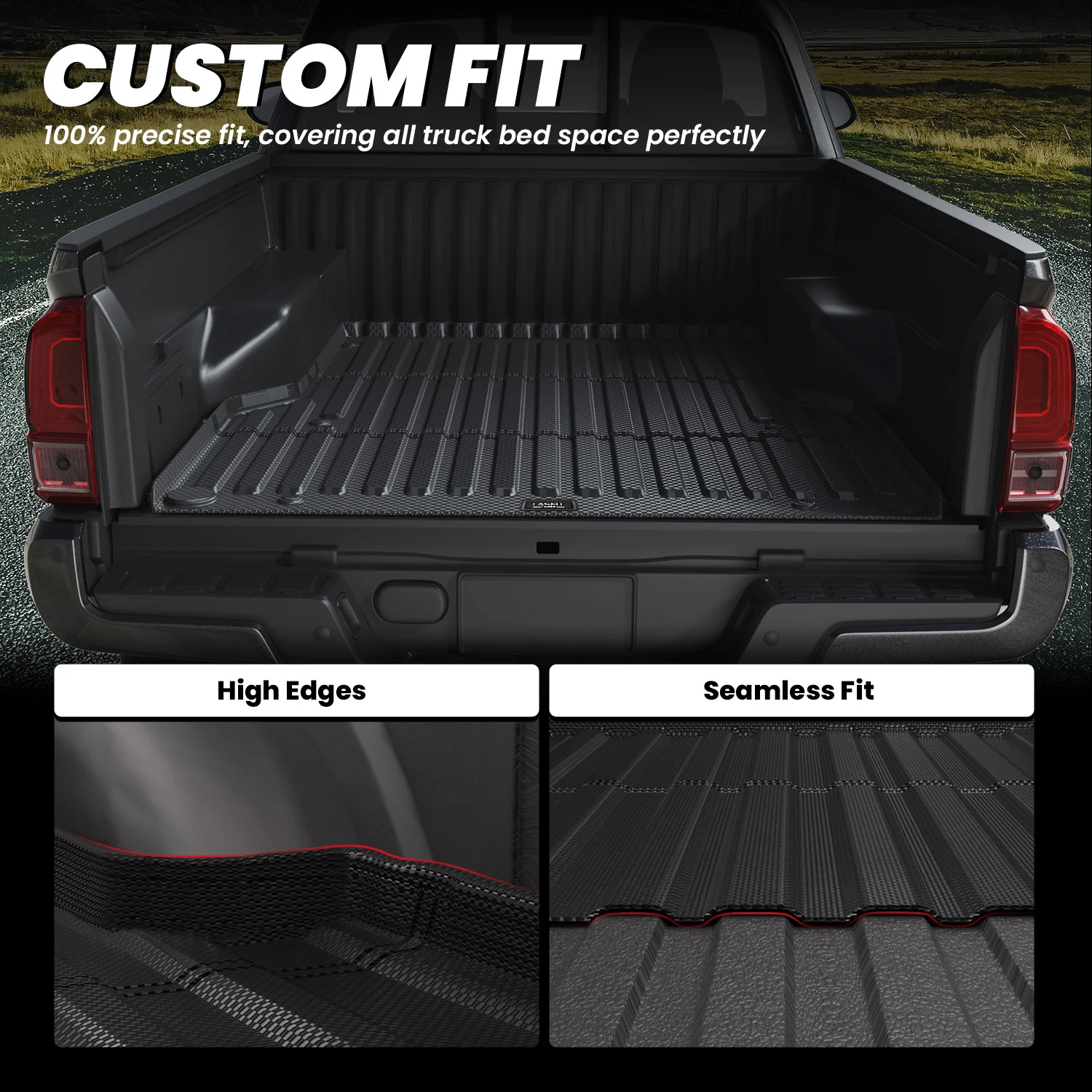 Fit for 2005-2023 Toyota Tacoma 5FT or 6FT Heavy Duty Custom Bed Mat or Tailgate Mat - Image 2